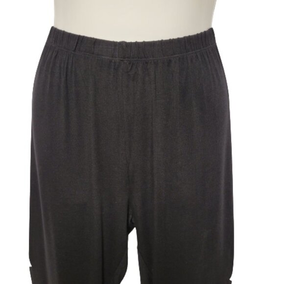 Black Leggings Comfy leggings with Lace Trim -Sizes  M L  XL - NEW - Picture 4 of 13